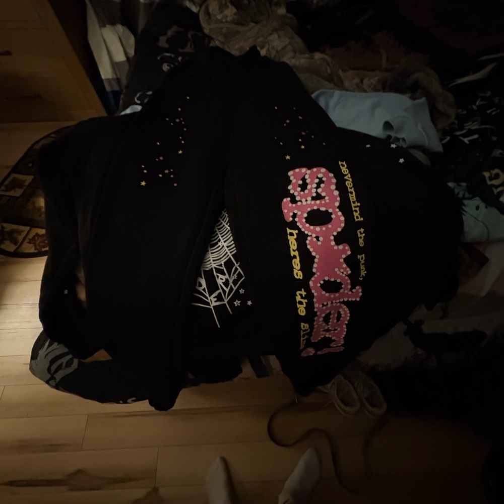 Black Graphic Sweatpants